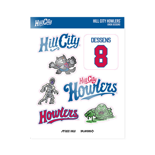 Hill City Howlers - MILB Baseball : Erick Dessens - Sticker Sheet-0