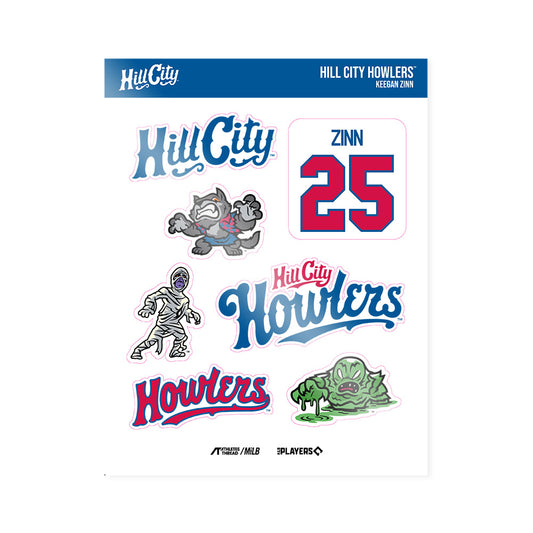 Hill City Howlers - MILB Baseball : Keegan Zinn - Sticker Sheet-0