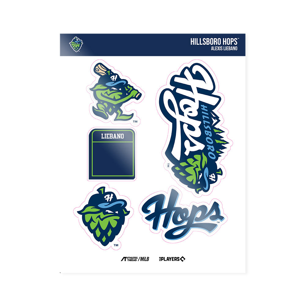 Hillsboro Hops - MILB Baseball : Alexis Liebano - Sticker Sheet-0