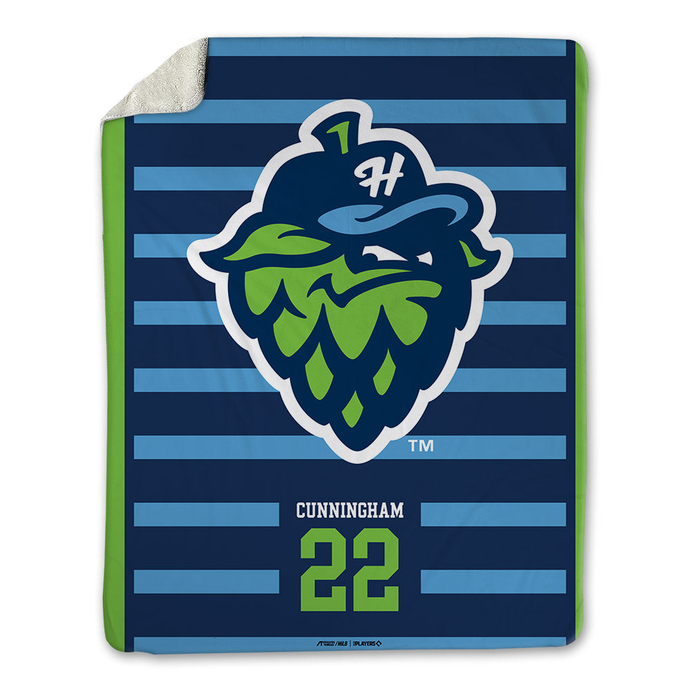 Hillsboro Hops - MILB Baseball : Kayson Cunningham - Blanket-0