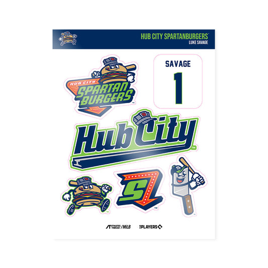 Hub City Spartanburgers - MILB Baseball : Luke Savage - Sticker Sheet-0