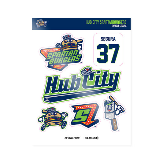 Hub City Spartanburgers - MILB Baseball : Enrique Segura - Sticker Sheet-0