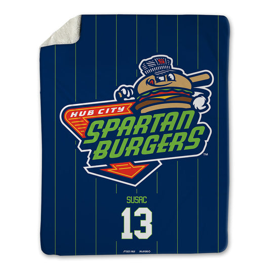 Hub City Spartanburgers - MILB Baseball : Anthony Susac - Blanket-0