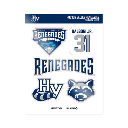 HV Renegades - MILB Baseball : Thomas Balboni Jr. - Sticker Sheet-0