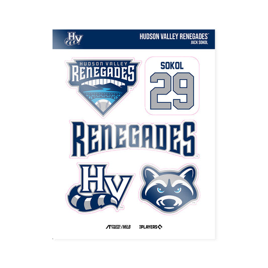 HV Renegades - MILB Baseball : Jack Sokol - Sticker Sheet-0
