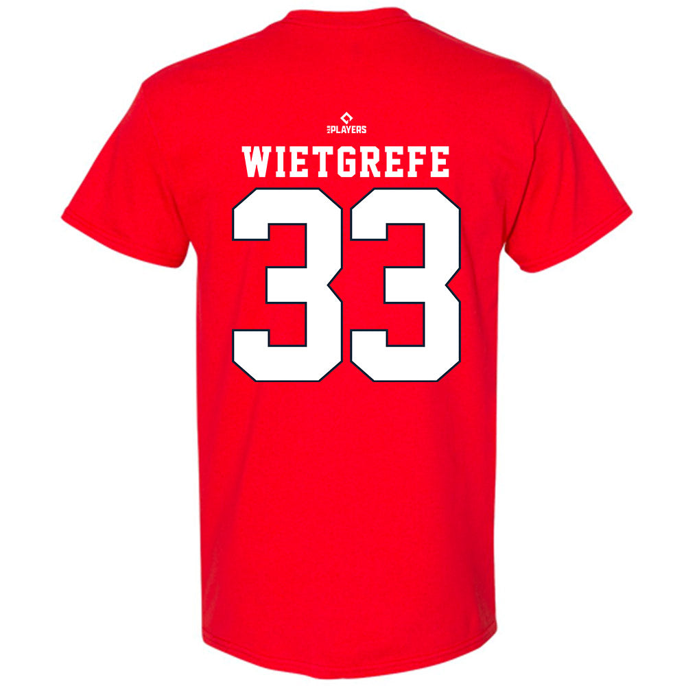 Indianapolis Indians - MILB Baseball : Connor Wietgrefe - T-Shirt-1