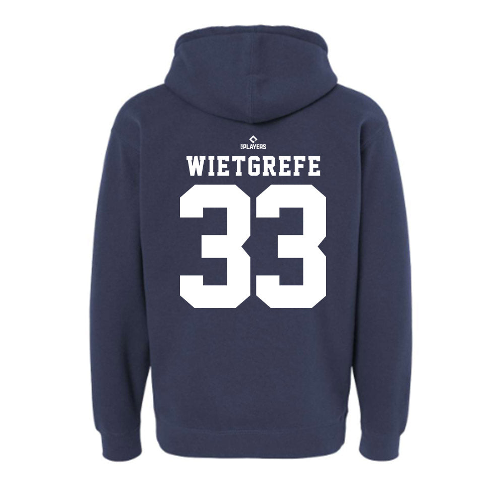 Indianapolis Indians - MILB Baseball : Connor Wietgrefe - Hooded Pullover Sweatshirt-1