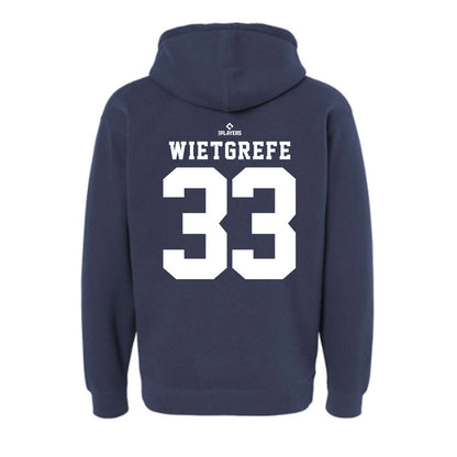 Indianapolis Indians - MILB Baseball : Connor Wietgrefe - Hooded Pullover Sweatshirt-1