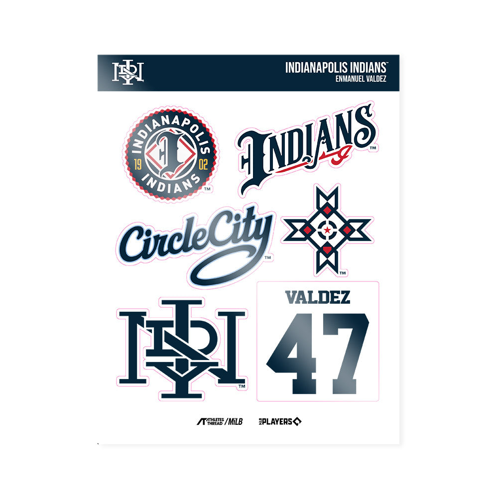 Indianapolis Indians - MILB Baseball : Enmanuel Valdez - Sticker Sheet-0