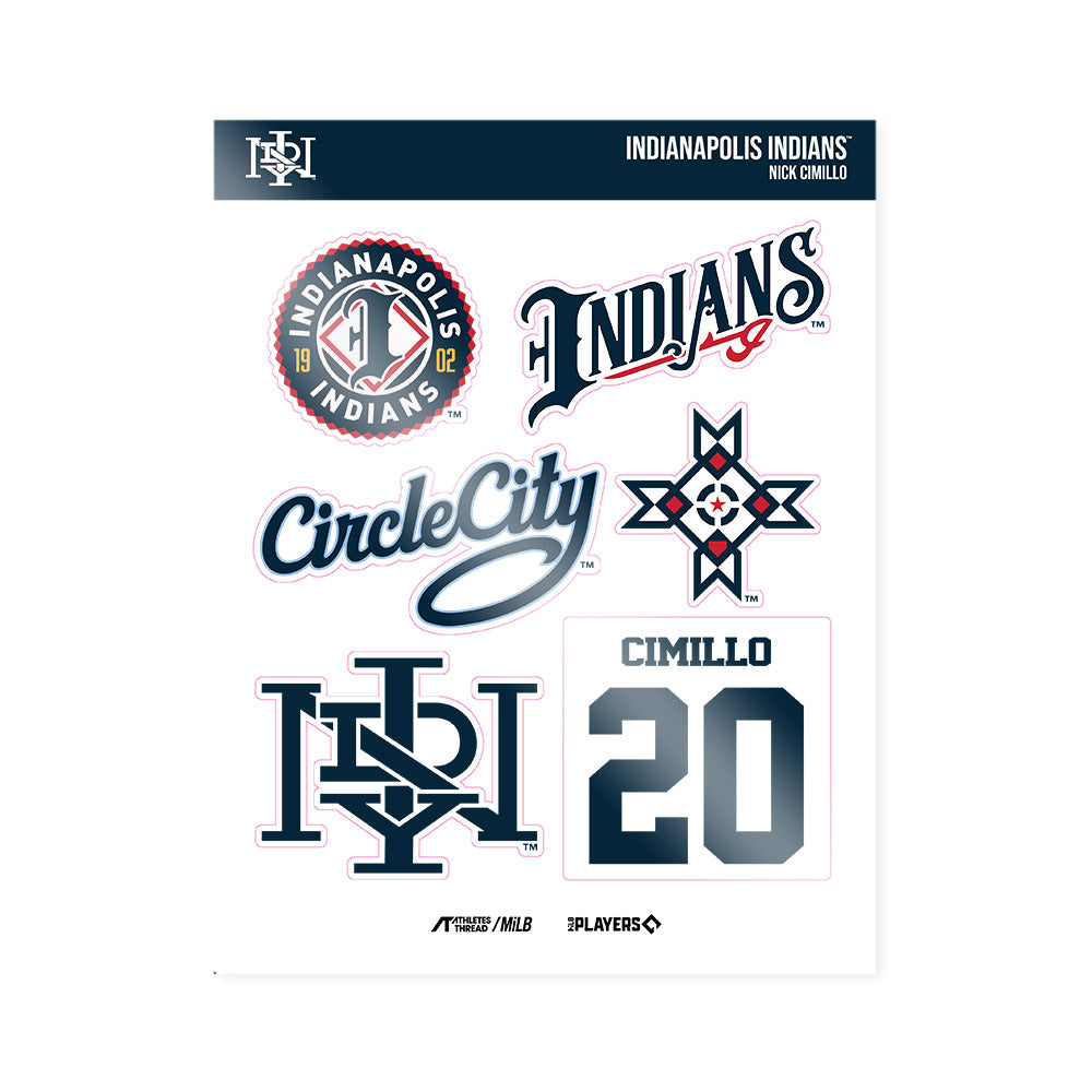 Indianapolis Indians - MILB Baseball : Nick Cimillo - Sticker Sheet-0