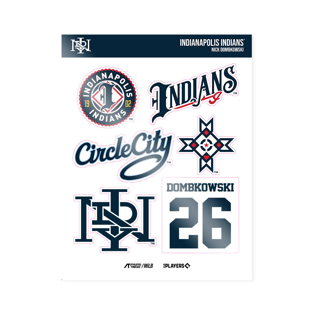Indianapolis Indians - MILB Baseball : Nick Dombkowski - Sticker Sheet-0
