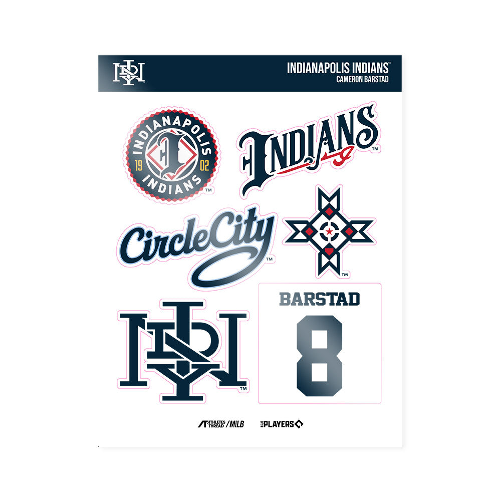 Indianapolis Indians - MILB Baseball : Cameron Barstad - Sticker Sheet-0