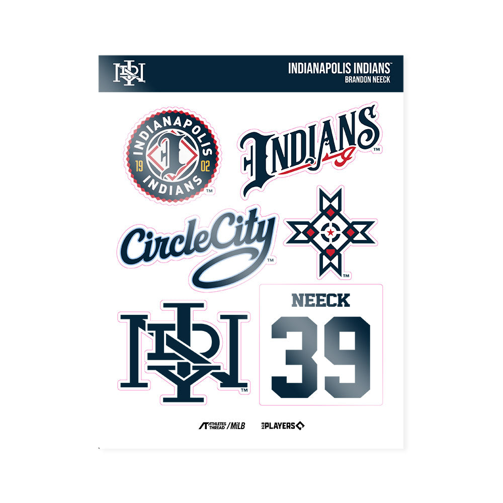 Indianapolis Indians - MILB Baseball : Brandon Neeck - Sticker Sheet-0
