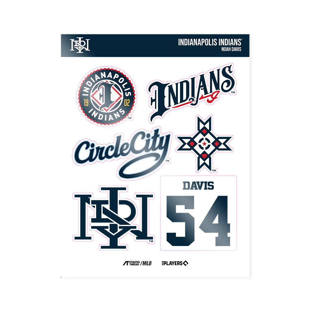 Indianapolis Indians - MILB Baseball : Noah Davis - Sticker Sheet-0