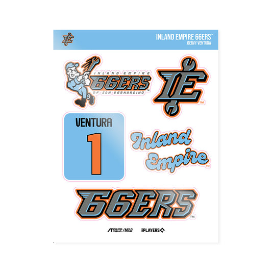 IE 66ers - MILB Baseball : Dervy Ventura - Sticker Sheet-0