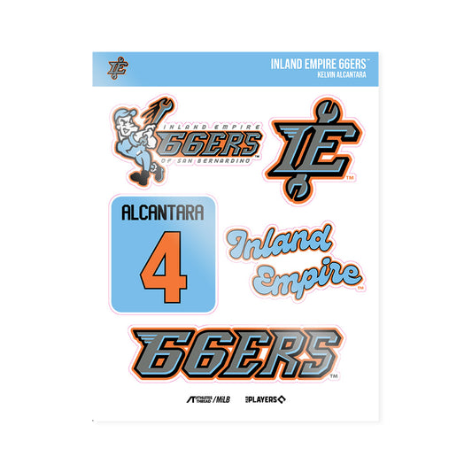 IE 66ers - MILB Baseball : Kelvin Alcantara - Sticker Sheet-0
