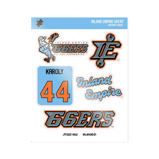 IE 66ers - MILB Baseball : Anthony Karoly - Sticker Sheet-0
