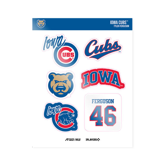Iowa Cubs - MILB Baseball : Tyler Ferguson - Sticker Sheet-0