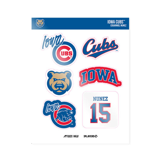 Iowa Cubs - MILB Baseball : Eduarniel Nunez - Sticker Sheet-0