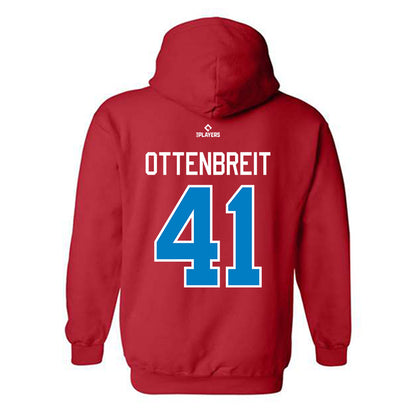 JS Shore BlueClaws - MILB Baseball : Micah Ottenbreit - Hooded Sweatshirt-1