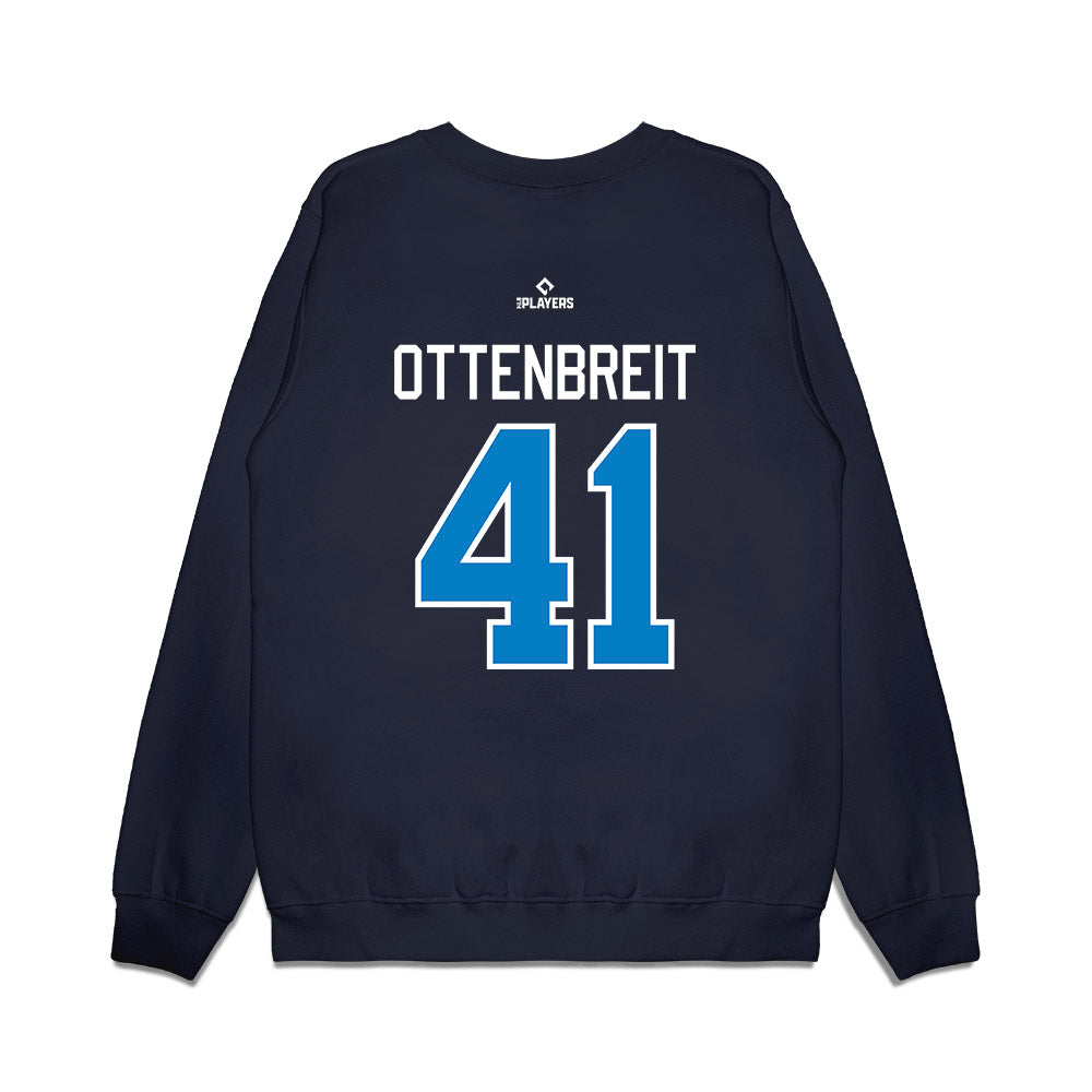 JS Shore BlueClaws - MILB Baseball : Micah Ottenbreit - Premium Crewneck Sweatshirt-1