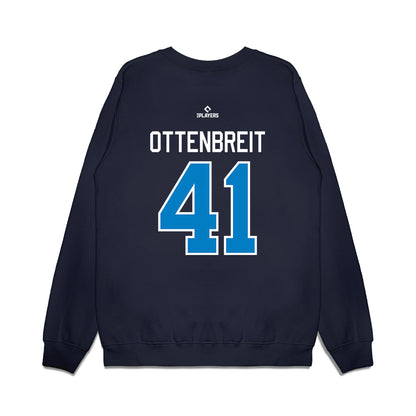 JS Shore BlueClaws - MILB Baseball : Micah Ottenbreit - Premium Crewneck Sweatshirt-1