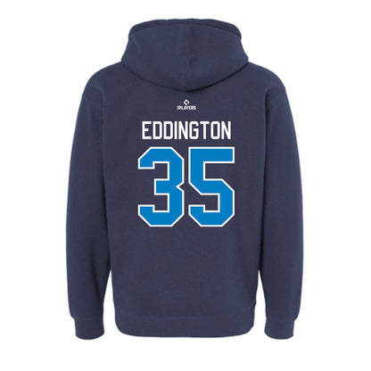 JS Shore BlueClaws - MILB Baseball : Jake Eddington - Hooded Pullover Sweatshirt-1