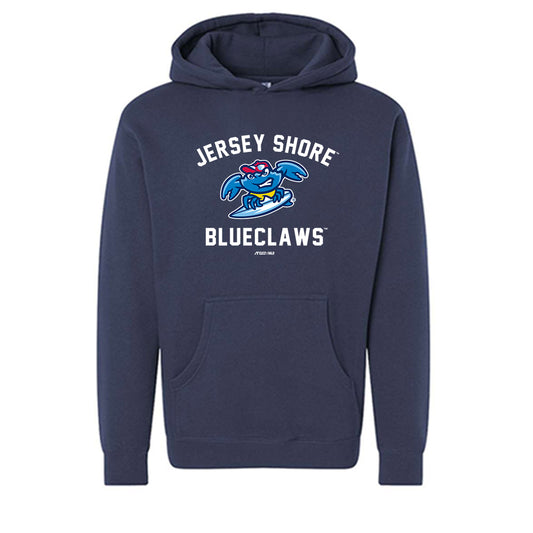 JS Shore BlueClaws - MILB Baseball : Tyler Pettorini - Hooded Pullover Sweatshirt-0
