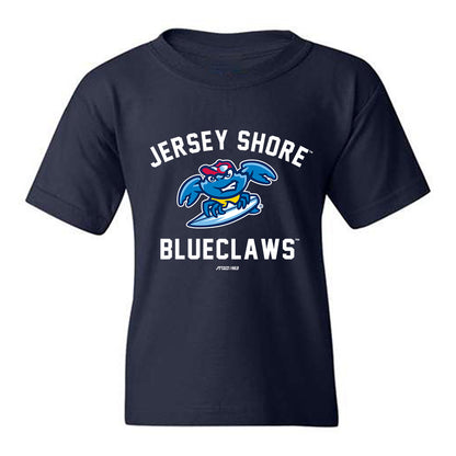 JS Shore BlueClaws - MILB Baseball : Scott Mudler - Youth T-Shirt-0