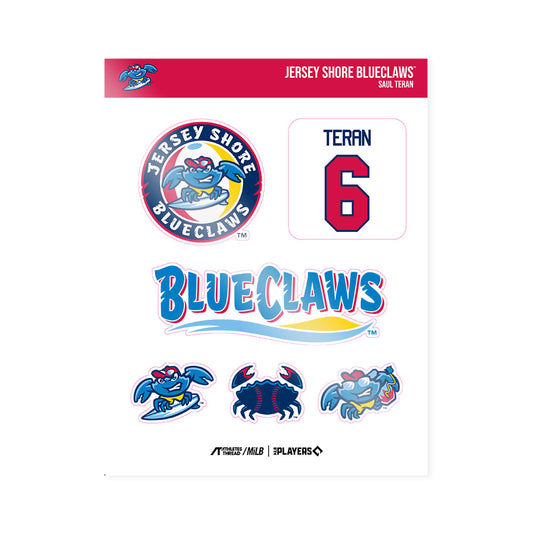 JS Shore BlueClaws - MILB Baseball : Saul Teran - Sticker Sheet-0