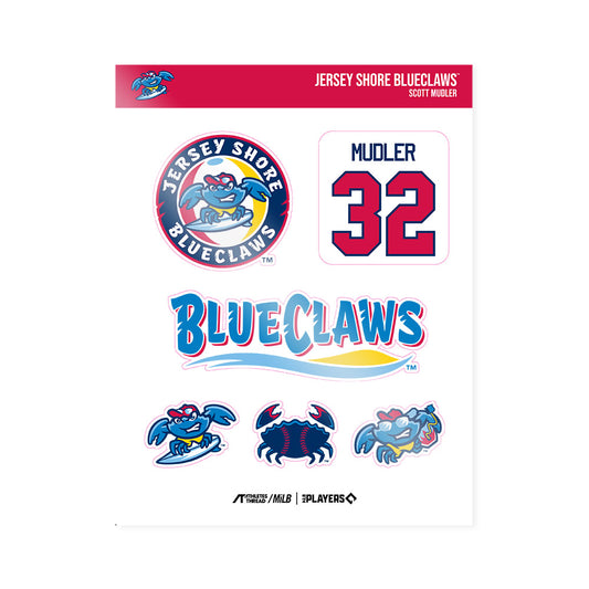JS Shore BlueClaws - MILB Baseball : Scott Mudler - Sticker Sheet-0