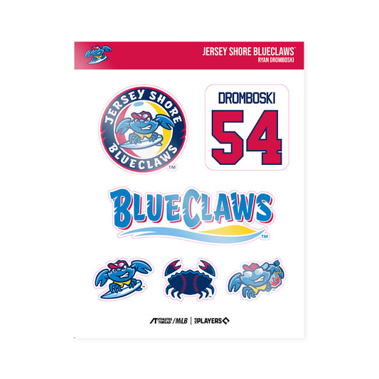 JS Shore BlueClaws - MILB Baseball : Ryan Dromboski - Sticker Sheet-0
