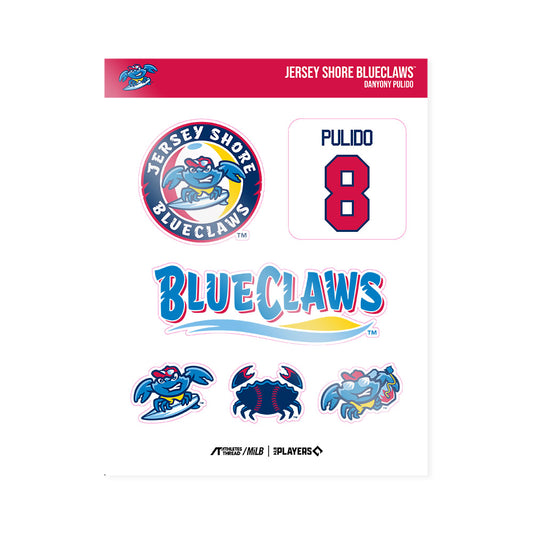 JS Shore BlueClaws - MILB Baseball : Danyony Pulido - Sticker Sheet-0