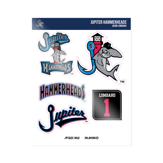 Jupiter Hammerheads - MILB Baseball : Jacob Lombard - Sticker Sheet-0
