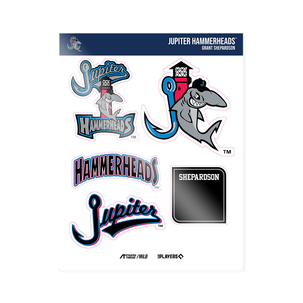 Jupiter Hammerheads - MILB Baseball : Grant Shepardson - Sticker Sheet-0