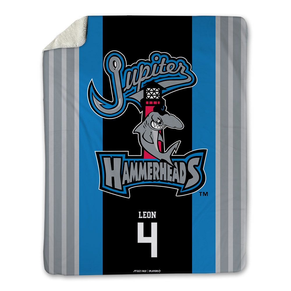 Jupiter Hammerheads - MILB Baseball : Luis Leon - Blanket-0