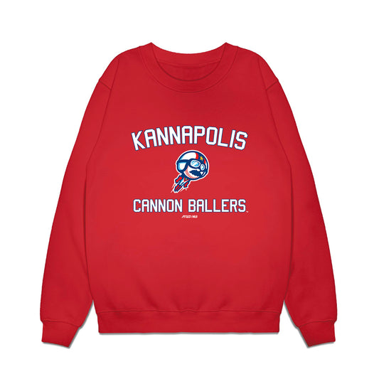 Kannapolis Cannon Ballers - MILB Baseball : Casey Saucke - Premium Crewneck Sweatshirt-0