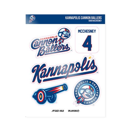 Kannapolis Cannon Ballers - MILB Baseball : Crew McChesney - Sticker Sheet-0