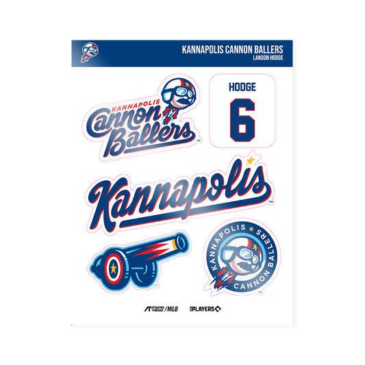 Kannapolis Cannon Ballers - MILB Baseball : Landon Hodge - Sticker Sheet-0