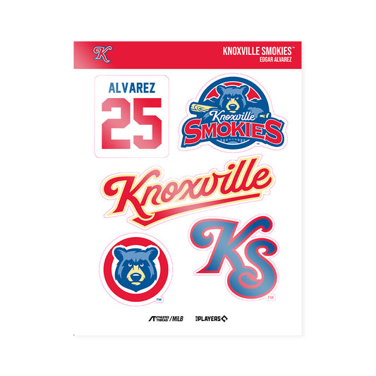 Knoxville Smokies - MILB Baseball : Edgar Alvarez - Sticker Sheet-0