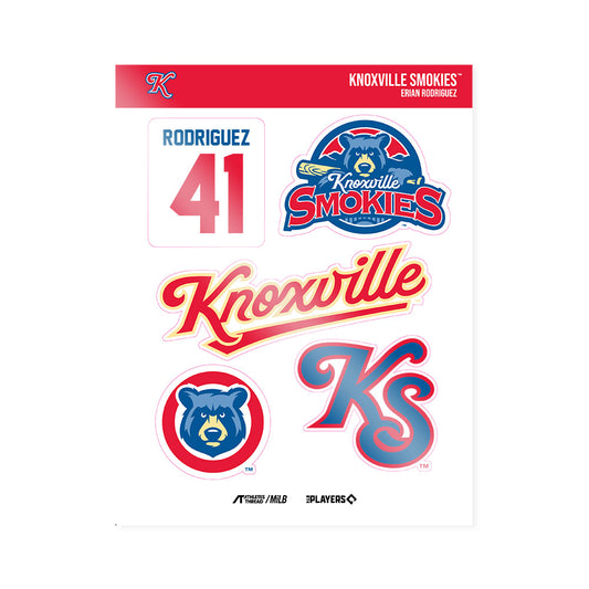 Knoxville Smokies - MILB Baseball : Erian Rodriguez - Sticker Sheet-0