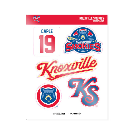 Knoxville Smokies - MILB Baseball : Brooks Caple - Sticker Sheet-0