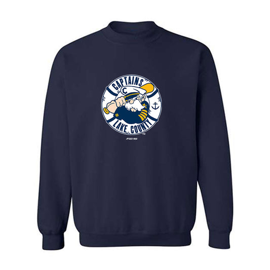 Lake County Captains - MILB Baseball : Juneiker Caceres - Crewneck Sweatshirt-0