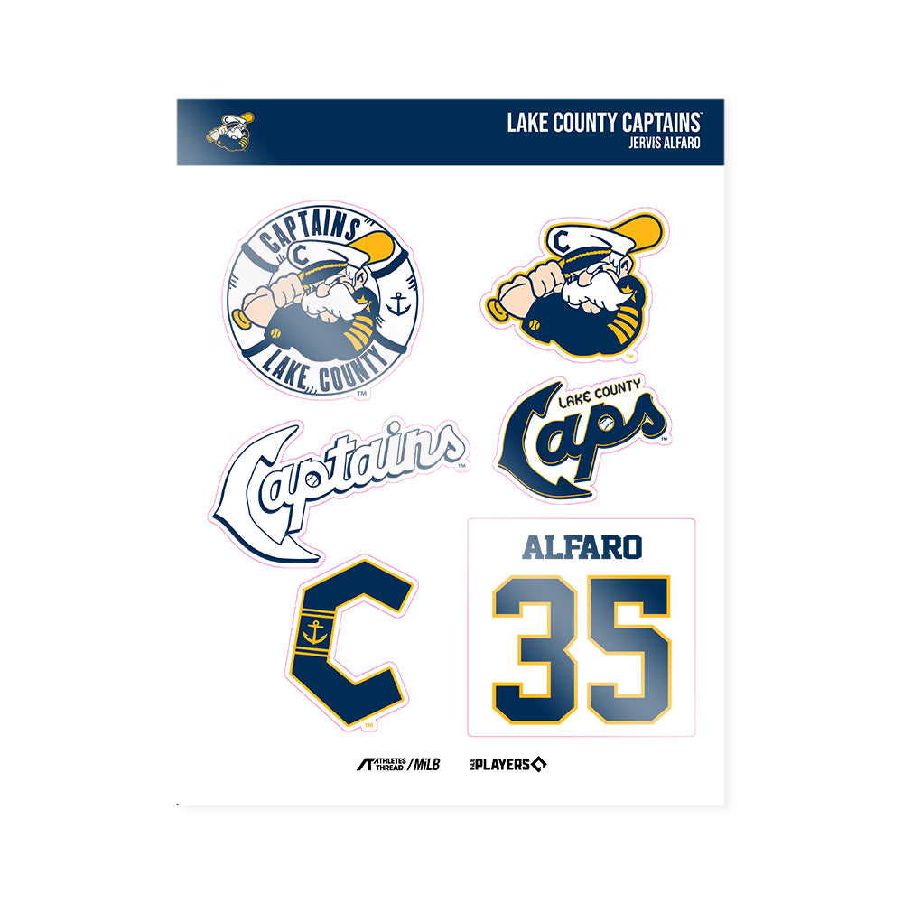 Lake County Captains - MILB Baseball : Jervis Alfaro - Sticker Sheet-0