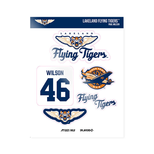 Lakeland Flying Tigers - MILB Baseball : Paul Wilson - Sticker Sheet-0