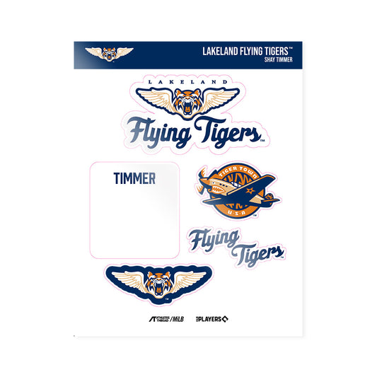 Lakeland Flying Tigers - MILB Baseball : Shay Timmer - Sticker Sheet-0