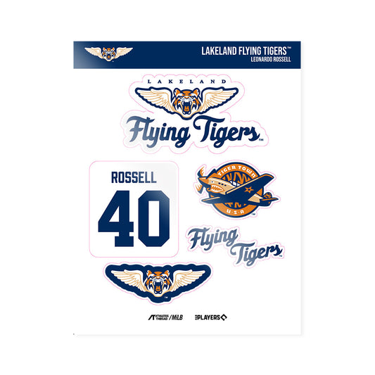 Lakeland Flying Tigers - MILB Baseball : Leonardo Rossell - Sticker Sheet-0