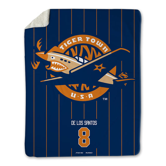 Lakeland Flying Tigers - MILB Baseball : Angel De Los Santos - Blanket-0