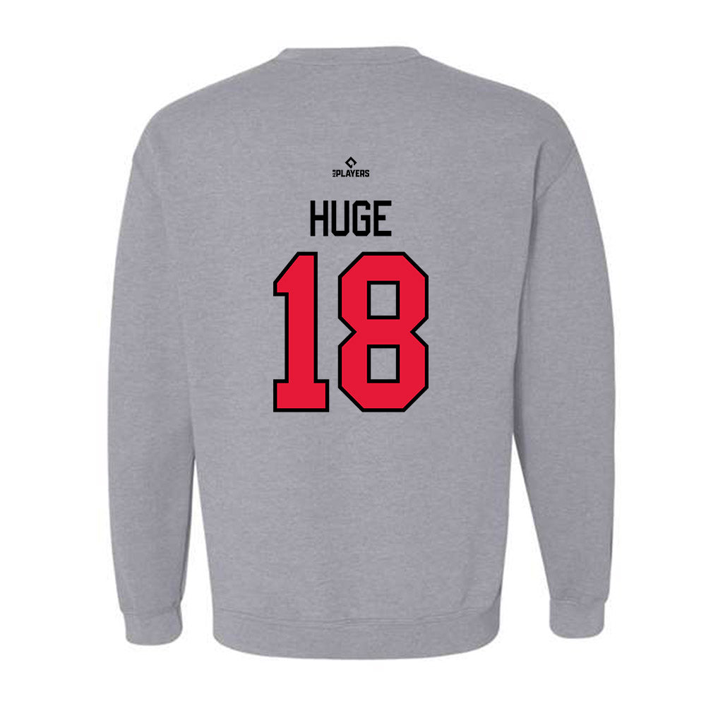 Lansing Lugnuts - MILB Baseball : Riley Huge - Crewneck Sweatshirt-1