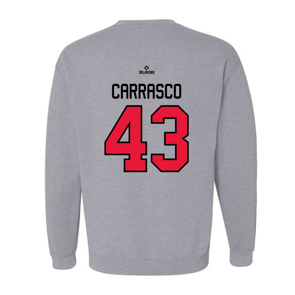 Lansing Lugnuts - MILB Baseball : Luis Carrasco - Crewneck Sweatshirt-1